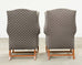 Pair of Midcentury English Georgian Style Wingback Chairs
