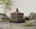19th C. Pine Zinc Americana Farmhouse Pagoda Form Roof Cupola
