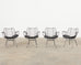 21st Century Set of Four Woodard Sculptura Garden Dining Armchairs