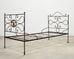 19th C. French Napoleon III Empire Wrought Iron Bronze Daybed