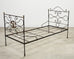 19th C. French Napoleon III Empire Wrought Iron Bronze Daybed