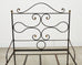 19th C. French Napoleon III Empire Wrought Iron Bronze Daybed