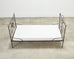 19th C. French Napoleon III Empire Wrought Iron Bronze Daybed
