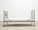 19th C. French Napoleon III Empire Wrought Iron Bronze Daybed