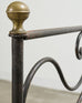 19th C. French Napoleon III Empire Wrought Iron Bronze Daybed
