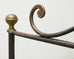 19th C. French Napoleon III Empire Wrought Iron Bronze Daybed