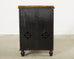 Lacquer Speckled Sewing Table Cupboard by Artist Ira Yeager