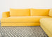 Bespoke Yellow Mohair Velvet Upholstered Sectional Sofa