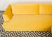 Bespoke Yellow Mohair Velvet Upholstered Sectional Sofa