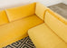 Bespoke Yellow Mohair Velvet Upholstered Sectional Sofa