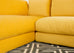 Bespoke Yellow Mohair Velvet Upholstered Sectional Sofa