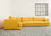 Bespoke Yellow Mohair Velvet Upholstered Sectional Sofa