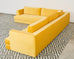 Bespoke Yellow Mohair Velvet Upholstered Sectional Sofa