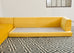 Bespoke Yellow Mohair Velvet Upholstered Sectional Sofa