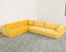 Bespoke Yellow Mohair Velvet Upholstered Sectional Sofa