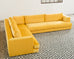 Bespoke Yellow Mohair Velvet Upholstered Sectional Sofa