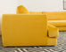 Bespoke Yellow Mohair Velvet Upholstered Sectional Sofa