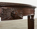 Pair of Italian Neoclassical Walnut Apollo Sunburst Demilunes
