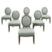 Set of Six Barbara Barry for Baker Oval X-Back Dining Chairs