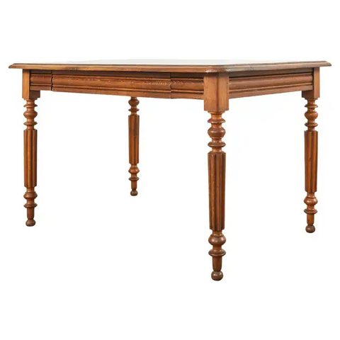 19th Century Louis Phllippe Style Oak Writing Table or Desk