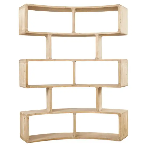 Post Modern Curved Bookcase Etagere Reclaimed Douglas Fir Erin