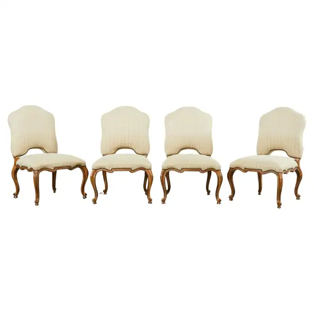 Set of Four Baroque Style Dining Chairs by Kreiss Collection