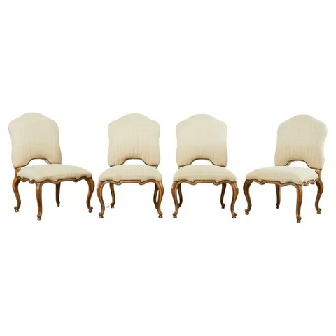 Set of Four Baroque Style Dining Chairs by Kreiss Collection
