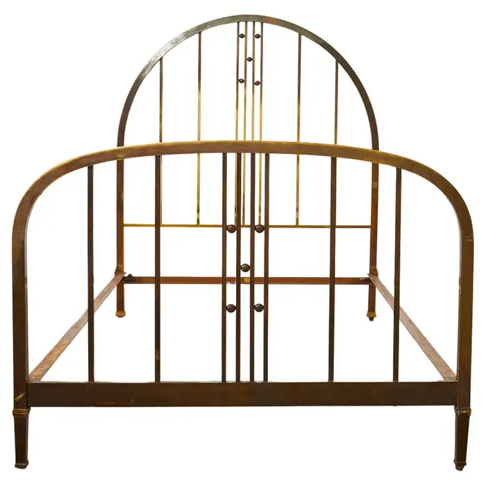 French Art Deco Period Patinated Brass Bed Frame – Erin Lane Estate