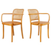 Pair of Josef Hoffman for Thonet Prague Bentwood Dining Chairs
