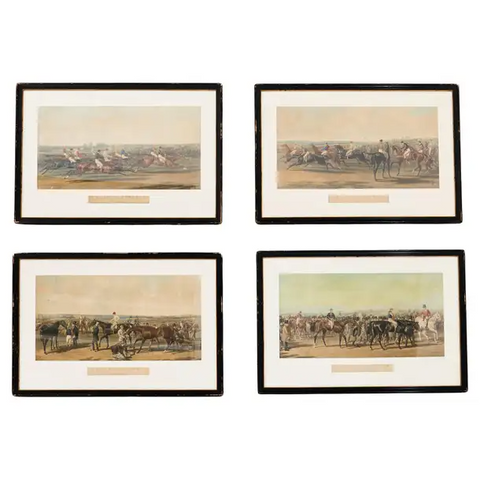 Set of Four Fores' National Sports Equestrian Prints by Herring