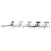 Set of Five Neoclassical Greco-Roman Klismos Chaise Lounges