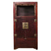 Chinese Red Lacquer Cabinet with Display Shelf