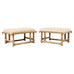 Pair of McGuire Rattan Organic Modern Footstool Benches