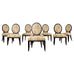 Set of Eight Barbara Barry Oval X-Back Dining Chairs