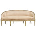 Neoclassical Gustavian Style Leather Cabriole Sofa Canape