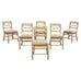 Set of Six McGuire Organic Modern Rattan Dining Chairs