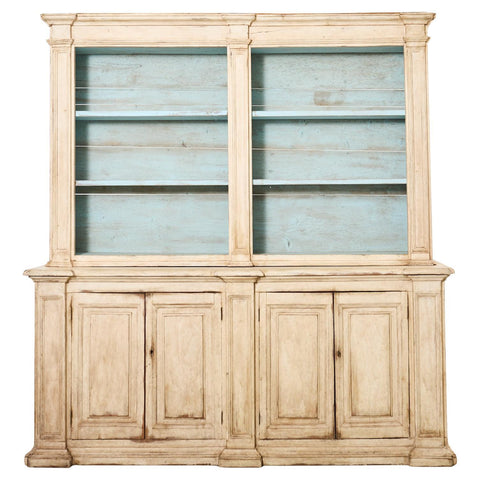 Swedish Gustavian Style Painted Pine Two-Part Bookcase