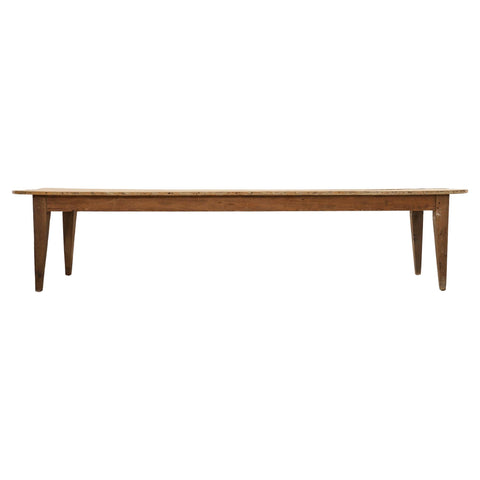 Weathered Country French Provincial Style Pine Harvest Dining Table