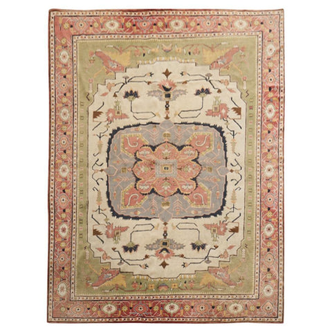 Art Nouveau Style Turkish Oushak Rug 10' x 12'