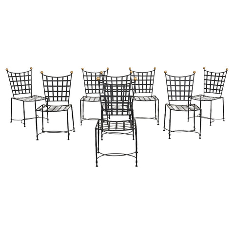 Set of Eight Mario Papperzini for Salterini Garden Dining Chairs