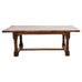 Country French Provincial Hardwood Farmhouse Trestle Dining Table