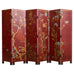 Gracie Style Six Panel Chinoiserie Lacquered Wallpaper Screen