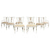 Set of Eight Michael Taylor Margot Dining Chairs Distressed