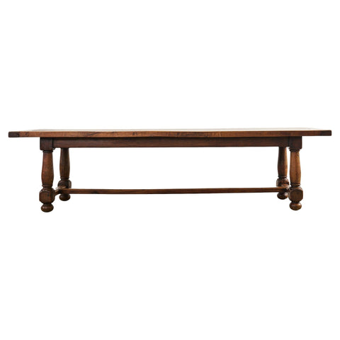 19th Century Country French Oak Farmhouse Trestle Dining Table