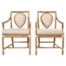 Pair of McGuire Rattan Leona Loop Back Dining Armchairs