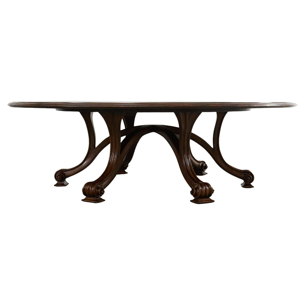 Therien Studio for Dessin Fournir Walnut Volute Dining Table