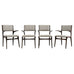 Set of Four Carlo De Carli Walnut Dining Armchairs