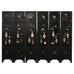 Chinese Six-Panel Carved Hardstone Lacquered Coromandel Screen