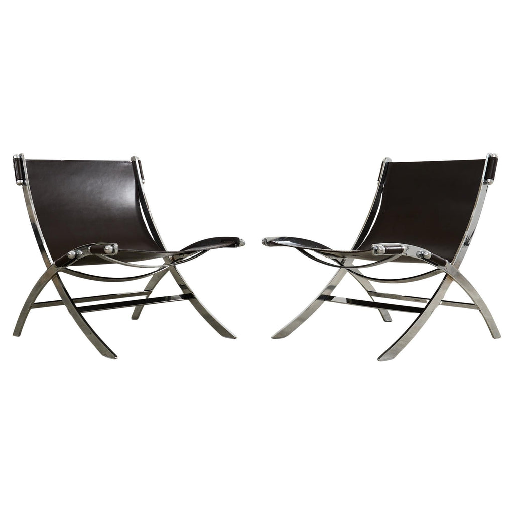 Pair of Antonio Citterio for Flexform Timeless Scissor Chairs
