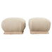 Pair of Karl Springer Style Souffle Ottomans by Marge Carson